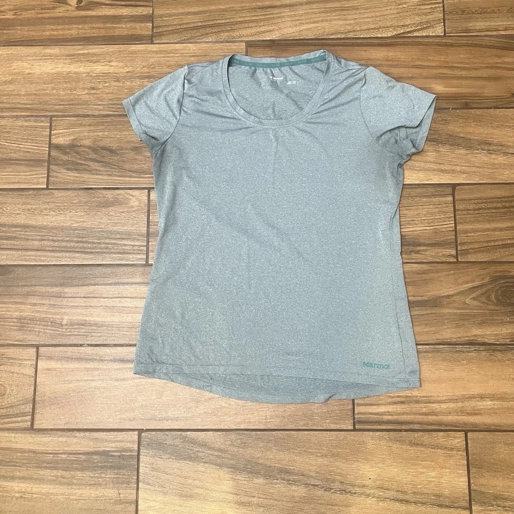 Marmot Womens Gray Athletic Performance T Shirt Size Large Outdoor Hiking